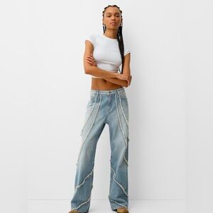 Bershka baggy light wash jeans